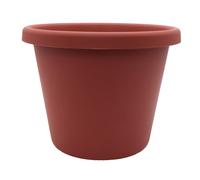 The HC Companies 17 Inch Round Classic Planter Plastic Plant Pot for Indoor Outdoor Plants Flowers Herbs Clay Color
