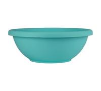 The HC Companies Maceta Grande de jardín de 15.5 Pulgadas, Maceta Poco Profunda con tapón de Drenaje para Flores de Interior y Exterior, Hierbas, Verde Azulado