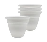 The HC Companies Macetas, Color Blanco, 8 Pulgadas (Paquete de 4)