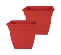The HC Companies Macetas, Rojo, 12 Pulgadas (Paquete de 2)