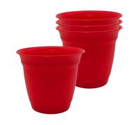 The HC Companies Macetas, Rojo, 8 Pulgadas (Paquete de 4)