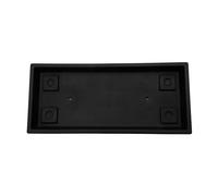 The HC Companies Platillo Rectangular Veneciano de 17.5 Pulgadas, bandejas de plástico para Interiores y Exteriores para macetas, 17.5 x 7.5 x 1.3 Pulgadas, Color Negro