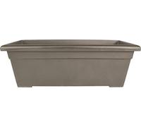 The HC Companies Romana Maceta Rectangular Grande de 71 cm, Maceta de plástico Ligera para Exteriores con Drenaje para Cubiertas, Patio y Piscina, Capuchino
