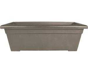The HC Companies Romana Maceta Rectangular Grande de 71 cm, Maceta de plástico Ligera para Exteriores con Drenaje para Cubiertas, Patio y Piscina, Capuchino