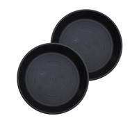 The HC Companies SLI14000G18T020LRESZ Platillo Redondo clásico de plástico, 14 Pulgadas, Color Negro