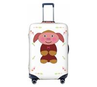 The Head Of The Bull Devil - Funda de equipaje de viaje para equipaje de 18 a 32 pulgadas, lavable, resistente a los arañazos, Happy Cartoon Pig, S