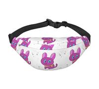 The Head of The Bull Devil - Riñonera bandolera para hombre y mujer, para correr, senderismo, montañismo, viajes, gimnasio, ciclismo fitness, Conejito de dibujos animados sorprendido, Talla única