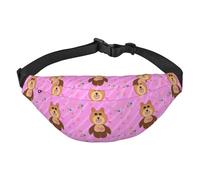 The Head of The Bull Devil - Riñonera bandolera para hombre y mujer, para correr, senderismo, montañismo, viajes, gimnasio, ciclismo fitness, Oso de dibujos animados caminando, Talla única