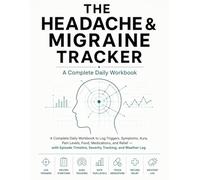 The Headache & Migraine Tracker: A Complete Daily Workbook to Log Triggers, Symptoms, Aura, Pain Levels, Food, Medications, and Relief - with Episode Timeline, Severity Tracking, and Weather Log