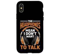 The Headphones Mean I Don't Want To Talk Introvertido Carcasa para iPhone X/XS