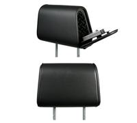 THE HEADREST SAFE Vulcan - Reposacabezas de Cuero sintético Seguro, Asiento del Pasajero + reposacabezas complementario, Juego de reposacabezas, Color Negro