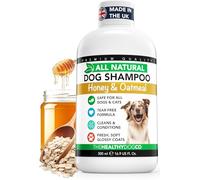 The Healthy Dog and Cat Co - Champú y acondicionador natural para perros - Champú de miel y avena para mascotas malolientes - Limpiador nutritivo de pieles para pieles sensibles - Acondicionador para