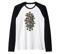 The Heart Diamond Color Cross Camiseta Manga Raglan