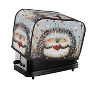 The Heart-Grabbing Little Hedgehog - Cubierta para tostadora de 2 rebanadas de cocina para electrodomésticos pequeños con bolsillos, protección contra el polvo y las huellas dactilares