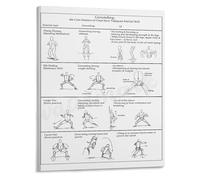 The Heart of Chen Family Taijiquan Poster Core Skills Canvas Wall Art for Tai Chi School or Dedicated Practice Space(Framed,08x12inch(20x30cm))