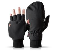 THE HEAT COMPANY - Heat 2 Softshell - Guantes sin Dedos y manopla en uno para Pantallas táctiles Guante cálido de Invierno - contra el frío en el Deporte y Trabajo - Unisex