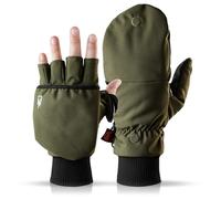 THE HEAT COMPANY - Heat 2 Softshell - Guantes sin Dedos y manopla en uno para Pantallas táctiles Guante cálido de Invierno - contra el frío en el Deporte y Trabajo - Unisex