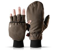 THE HEAT COMPANY - Heat 2 Softshell - Guantes sin Dedos y manopla en uno para Pantallas táctiles Guante cálido de Invierno - contra el frío en el Deporte y Trabajo - Unisex