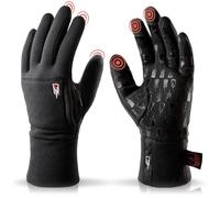 THE HEAT COMPANY - Merino Liner Pro - Guantes Interiores de Lana Merino Suave - Táctiles y Deportivos para Mujeres y Hombres - Negro - Talla 8-9 M