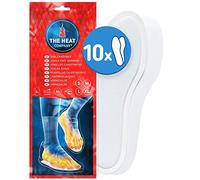 THE HEAT COMPANY Plantillas Calentadoras - 10 Pares - Extra CÁLIDO - Calentadores Pies - 8 Horas de pies Calientes - Calor instantáneo - Activado por Aire - Puro Natural - Tamaño Large: 41,5-43,5