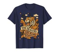 The Heavens Are Roaring Tiger tee Fall Bible Versículo Cristiano Camiseta