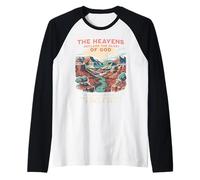 The Heavens Declare Glory of God Salmo 19:1 Vintage Hiker Camiseta Manga Raglan