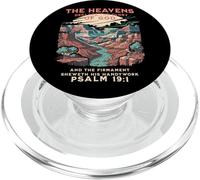 The Heavens Declare Glory of God Salmo 19:1 Vintage Hiker PopSockets PopGrip para MagSafe