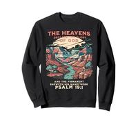 The Heavens Declare Glory of God Salmo 19:1 Vintage Hiker Sudadera