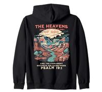 The Heavens Declare Glory of God Salmo 19:1 Vintage Hiker Sudadera con Capucha