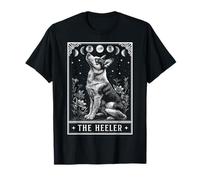 The Heeler Australian Ganado Perro Tarot Tarjeta Luna Bruja Camiseta