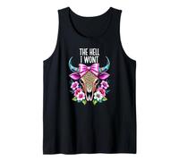The Hell I Wont Cowgirl Boho Cow Skull Cowboy Go Milk a Bull Camiseta sin Mangas