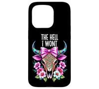 The Hell I Wont Cowgirl Boho Cow Skull Cowboy Go Milk a Bull Carcasa para iPhone 15 Pro