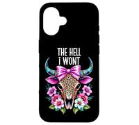 The Hell I Wont Cowgirl Boho Cow Skull Cowboy Go Milk a Bull Carcasa para iPhone 16