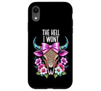 The Hell I Wont Cowgirl Boho Cow Skull Cowboy Go Milk a Bull Carcasa para iPhone XR