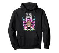 The Hell I Wont Cowgirl Boho Cow Skull Cowboy Go Milk a Bull Sudadera con Capucha