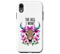 The Hell I Wont Cowgirl Boho Cow Skull Go Milk a Bull Cowboy Carcasa para iPhone XR