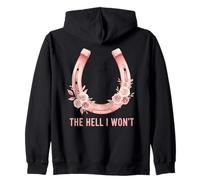 The Hell I Won'T Floral Herradura Western Cowgirl Sudadera con Capucha