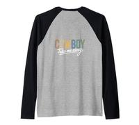 The Hell I Won'T Funny Cowgirl Country Western Rodeos Retro Camiseta Manga Raglan
