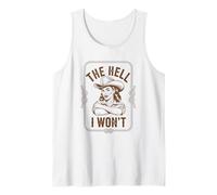 The Hell I Won'T Funny Cowgirl Country Western Rodeos Retro Camiseta sin Mangas