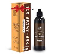 The Henna Guys 8 fl. Oz Pre-Shave & Beard Conditioning Oil for Men Sandalwood Scent with Jojoba Argan & Marula Oils Free from Ammonia Sulfate P