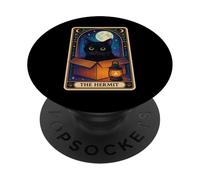 The Hermit Gato Carta del Tarot PopSockets PopGrip Adhesivo
