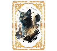 The High Priestess Cat Journal: -Inspired Design, College-Ruled Pages, and Mystical Blue-Gold Details
