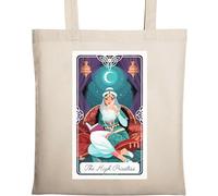 The High Priestess Tarot Card Art Logo - Bolsa de algodón ecológico natural, color beige, beige, Talla única