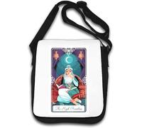 The High Priestess Tarot Card Art Logo Bolso de hombro blanco, White, Talla única