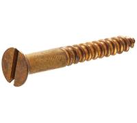 The Hillman Group 1929 - Tornillo de cabeza plana de latón ranurado para madera (8 x 3/4, 30 unidades)