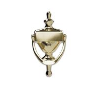 The Hillman Group 852395 The Hillman Group - Aldaba para puerta (latón macizo, acabado en latón brillante, con visor de 160 grados)