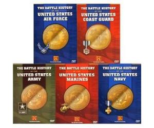 The History Channel Presents Military Battle History Box Set : Battle History of the United States Coast Guard , Battle History Of The United States Air Force , Battle History Of The United States Army , Battle History Of The United States United Stated Navy , Battle History Of The United States Marines : 5 DVD Box Set - 800 Minutes