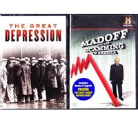 The History Channel the Great Depression , Crash the Next Great Depression , Madoff and the Scamming of America : 2 Dvd Set : Approx 5 Hours