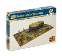 1:72 Italeri Bunker And Accessories Wwii Kit IT6070 Modellino