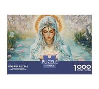 The Holy Mother of The Water-Lotus Flower Puzzle De Madera Impermeable Puzzle De 1000 Piezas Regalos para Adultos Desafiante Y Estimulante Rompecabezas para Adultos Juegos De Puzzle Desafiantes